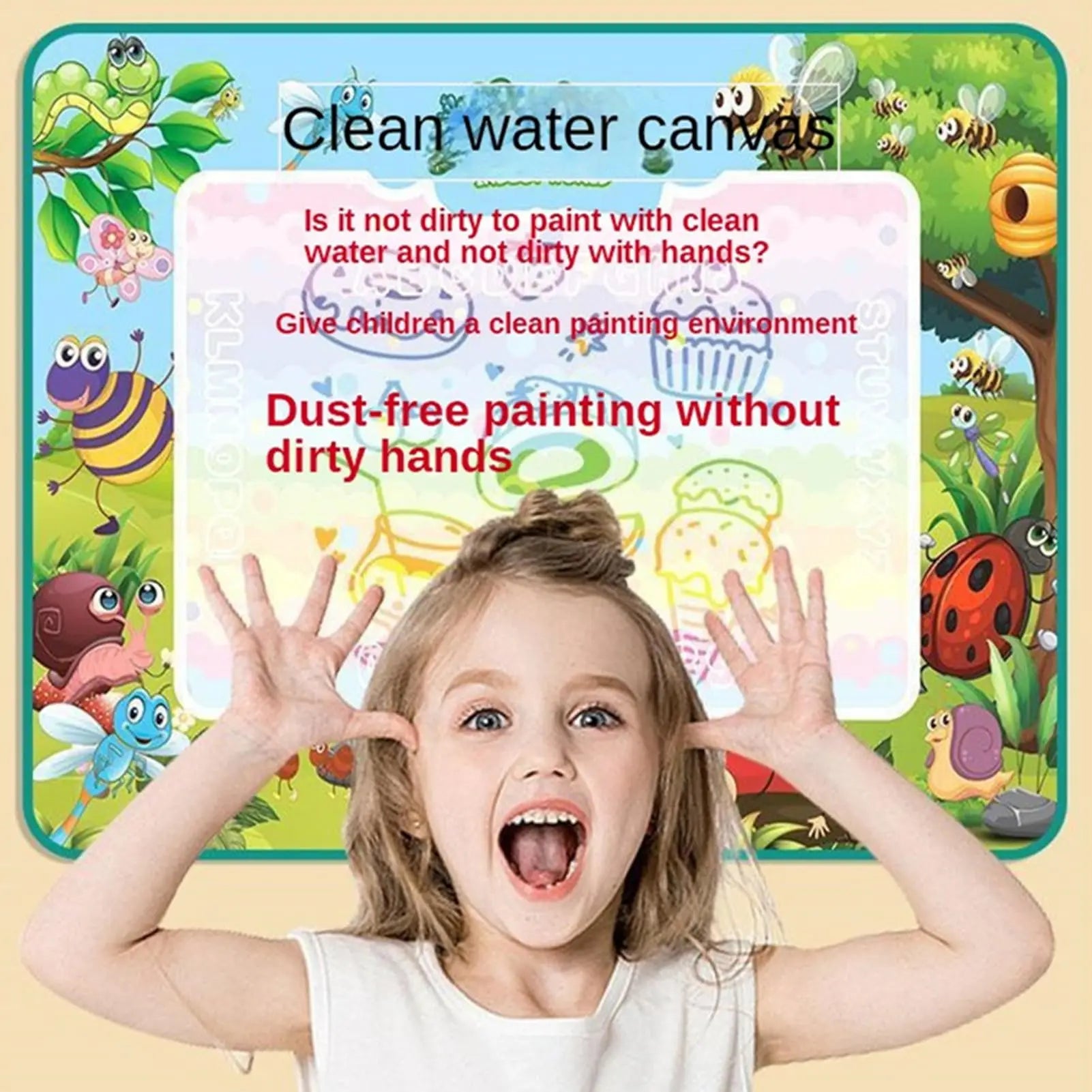 Tapete Mágico de Agua 100x80cm - Juguete Educativo Reutilizable para Niños