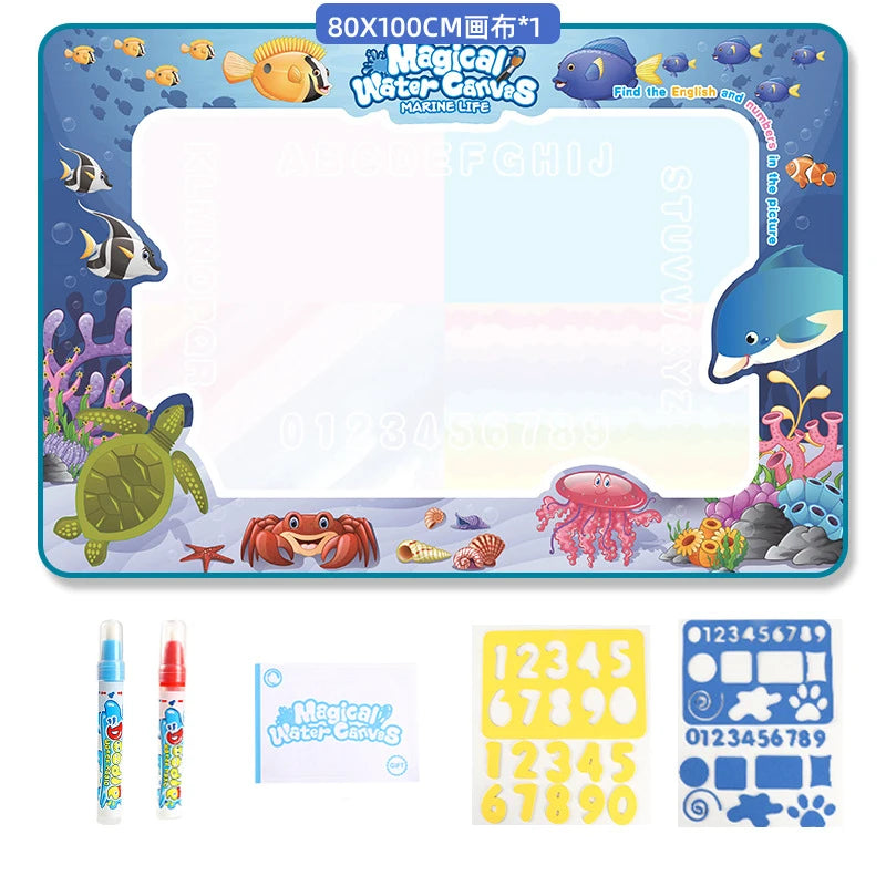 Tapete Mágico de Agua 100x80cm - Juguete Educativo Reutilizable para Niños